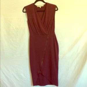 Burgundy faux wrap dress. Never worn